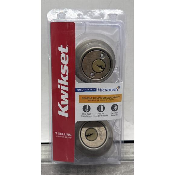 Kwikset 96650-493 Security Double Cylinder Deadbolt Antique Brass 13766 Keyed - Picture 1 of 8